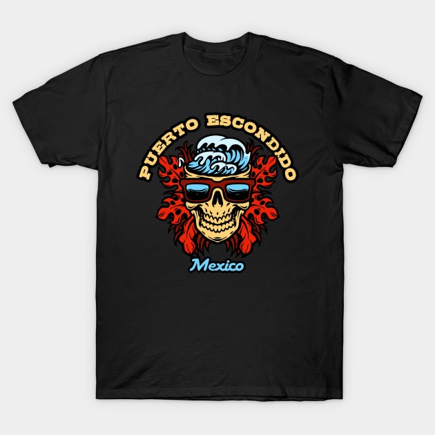 Puerto Escondido surf beach T-Shirt by LiquidLine